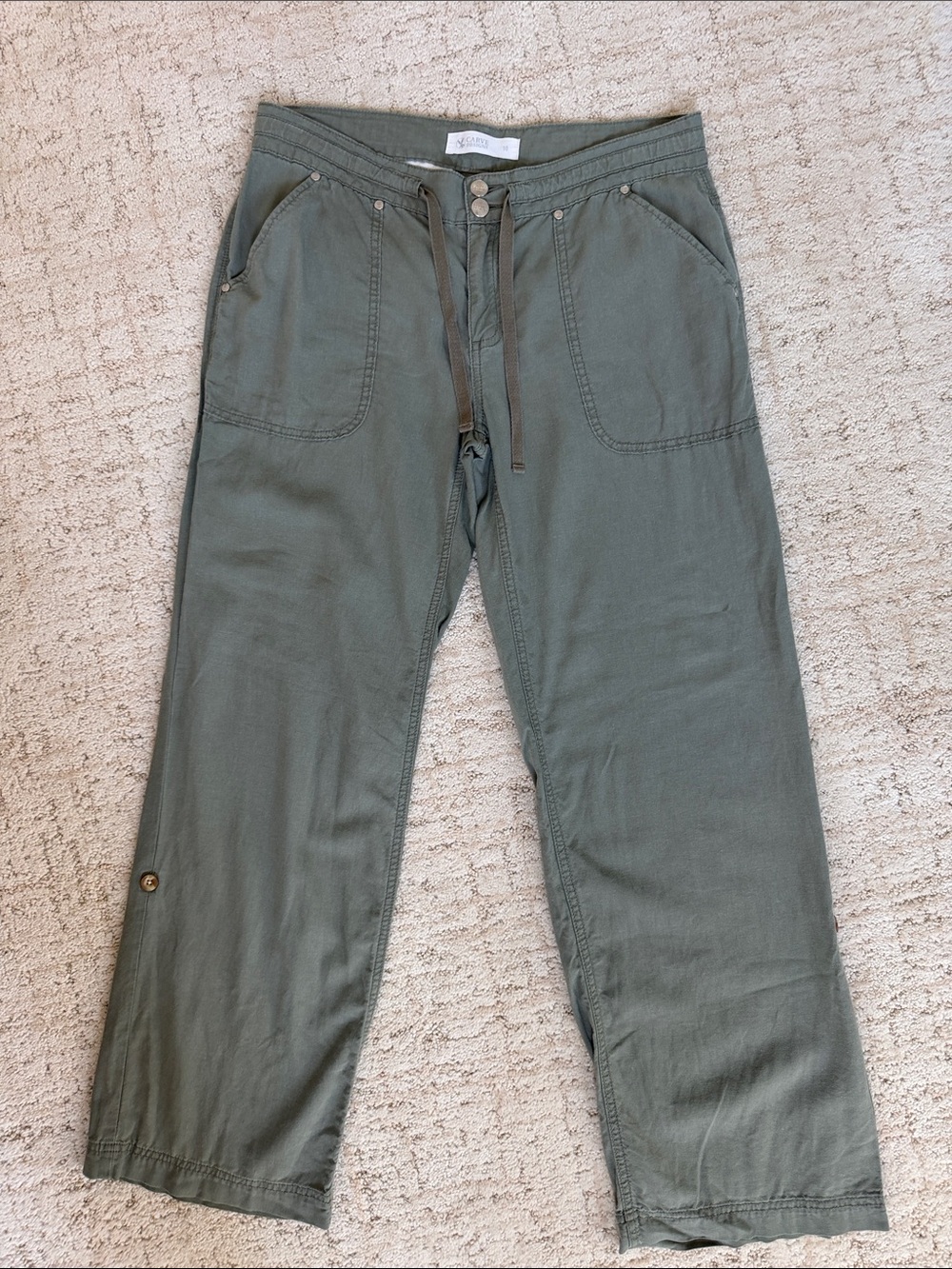 Carve Designs Women’s Olive Green Drawstring Pants